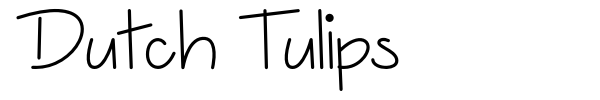 Dutch Tulips font preview